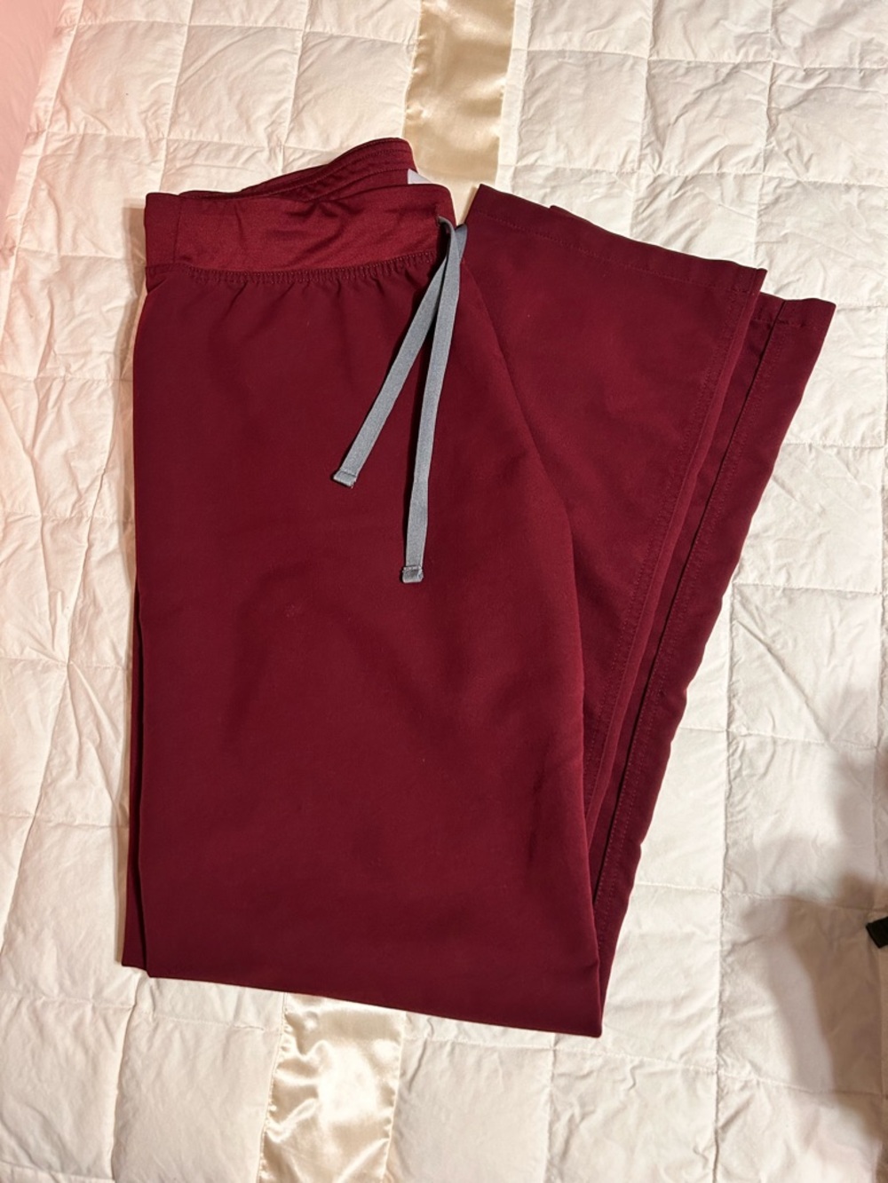 Figs Women's Scrub Set - Burgundy Top & Pants - Picture 5 of 6